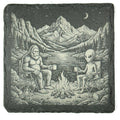 Bigfoot & Alien Campfire – Pacific Northwest Slate Coaster