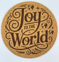 Joy to the World Cork Coaster – Classic Christmas Message Decor