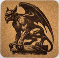 Classic Cathedral Gargoyle Profile – Gothic Cork Coaster