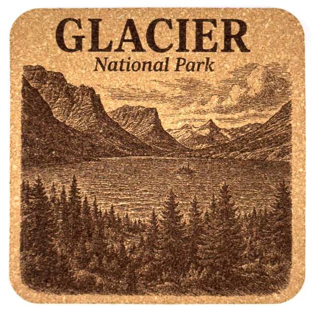 Glacier National Park Cork Coaster – Montana Mountain Lake