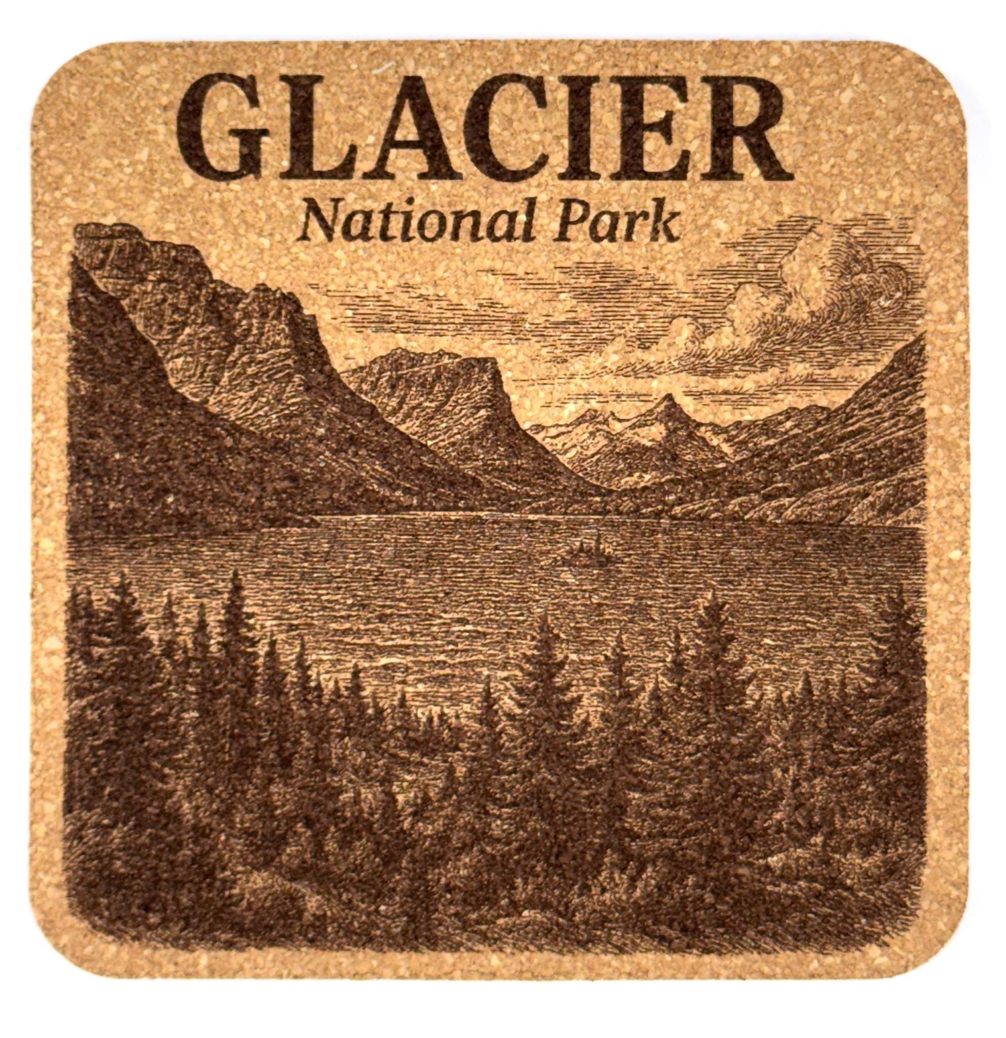 Glacier National Park Cork Coaster – Montana Mountain Lake