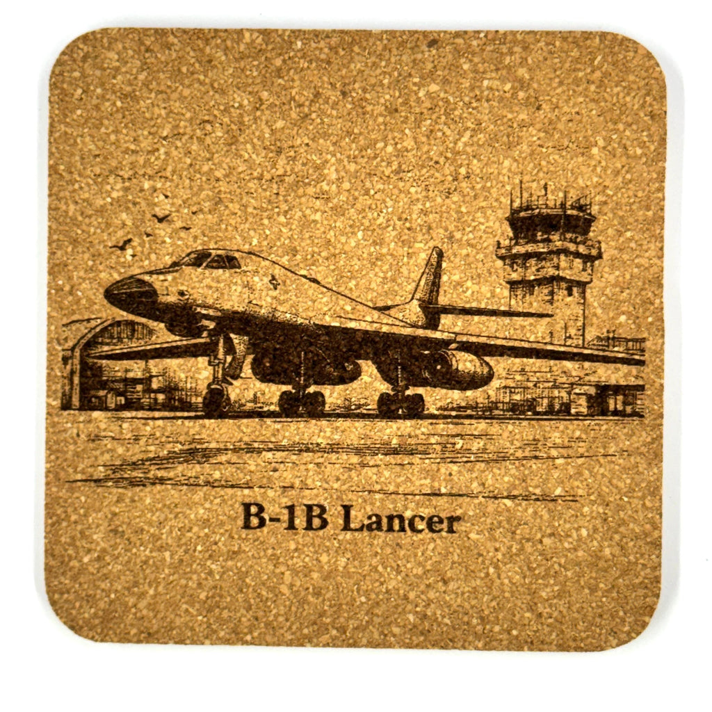 B-1B Lancer Bomber Cork Military Aircraft Coaster