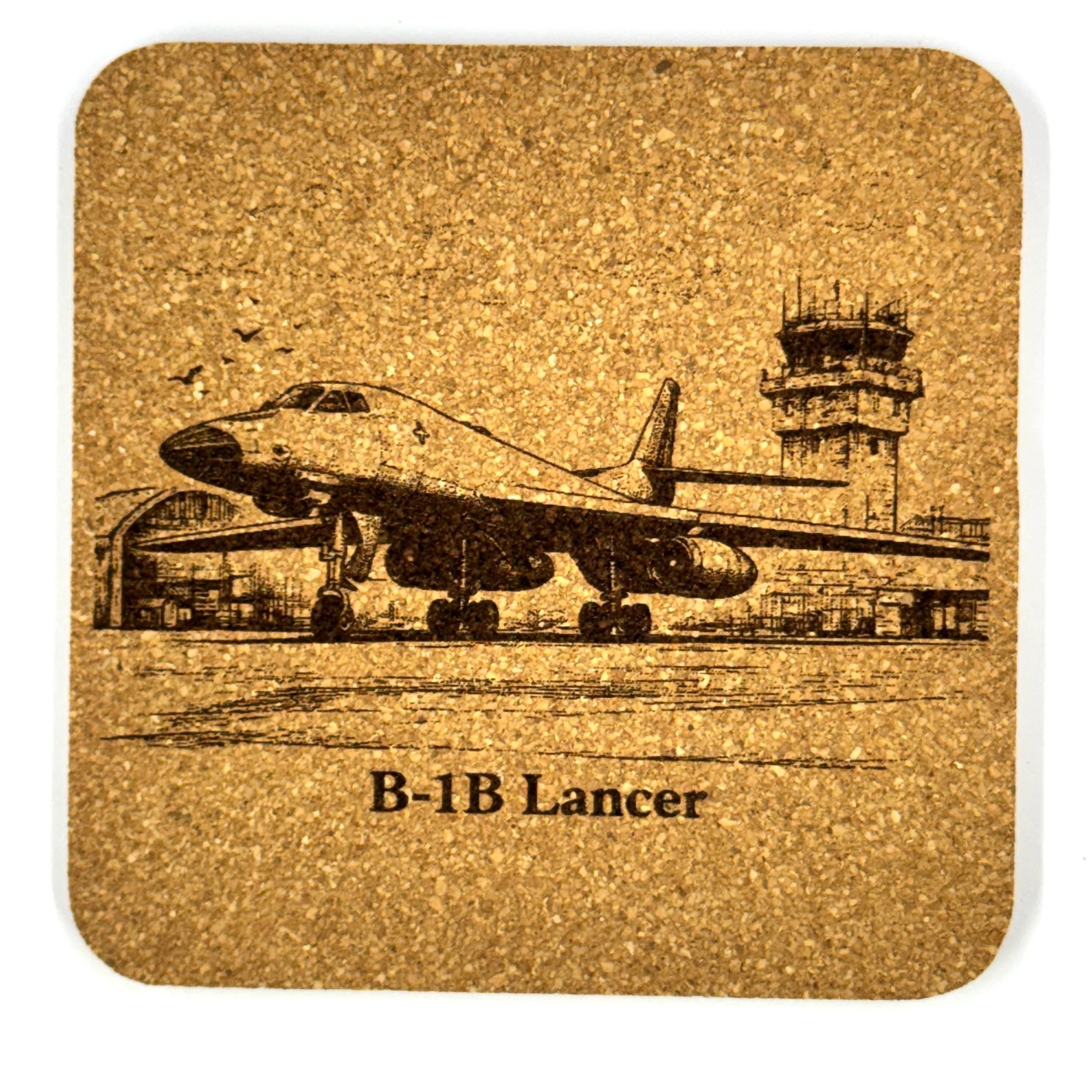 B-1B Lancer Bomber Cork Military Aircraft Coaster