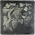 Vineyard Grapes Slate Coaster – Rustic Wine Lover Fall Vineyard Decor