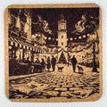 Old Town European Christmas Square Cork Coaster