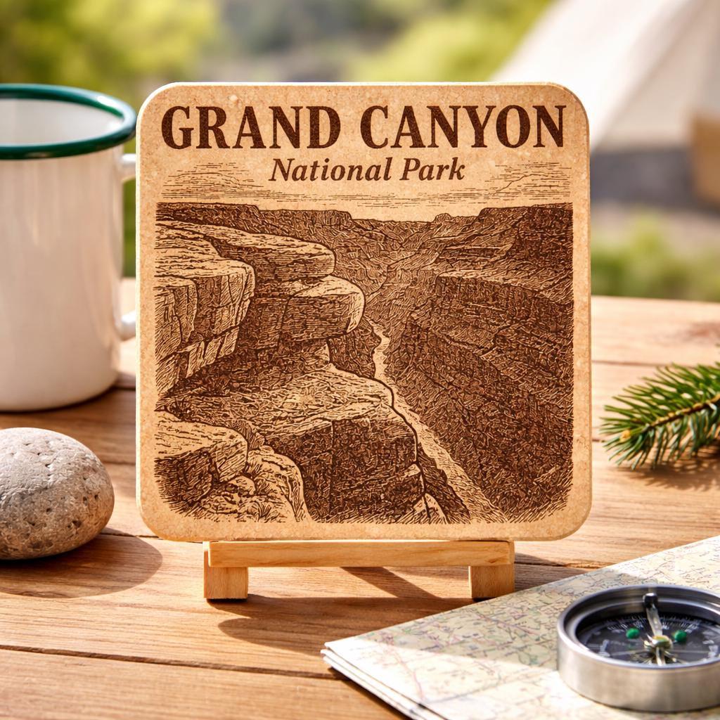 Grand Canyon National Park Cork Coaster – Colorado River View