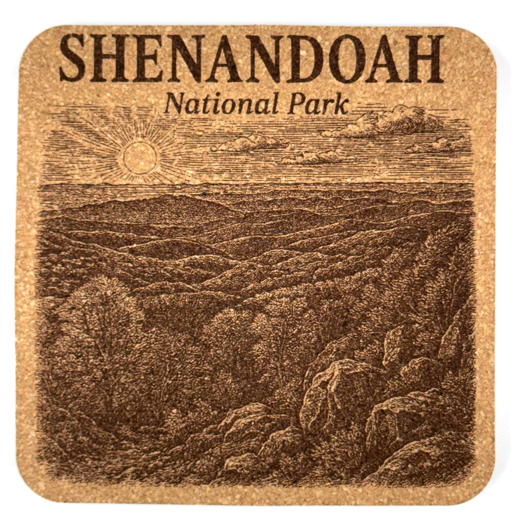 Shenandoah National Park Cork Coaster – Blue Ridge Mountain View