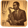 Smooth Jazz Saxophonist – Laser Engraved Cork Coaster