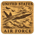 Fighter Jet Cork Coaster, Air Force Supersonic Aviation Art