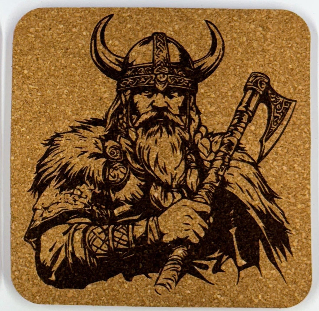 Viking Holding Axe – Cork Coaster