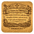 Jeremiah 29:11 Bible Verse Cork Coaster Christian Hope Faith Gift