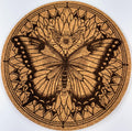 Lotus Butterfly Mandala – Symmetrical Cork Coaster