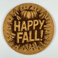 Happy Fall Pumpkin Cork Coaster