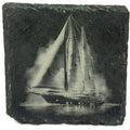Elegant Sailing Yacht at Sea – Laser Engraved Slate Coaster