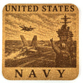 Navy Flight Deck Cork Coaster, Carrier Aviation Scene