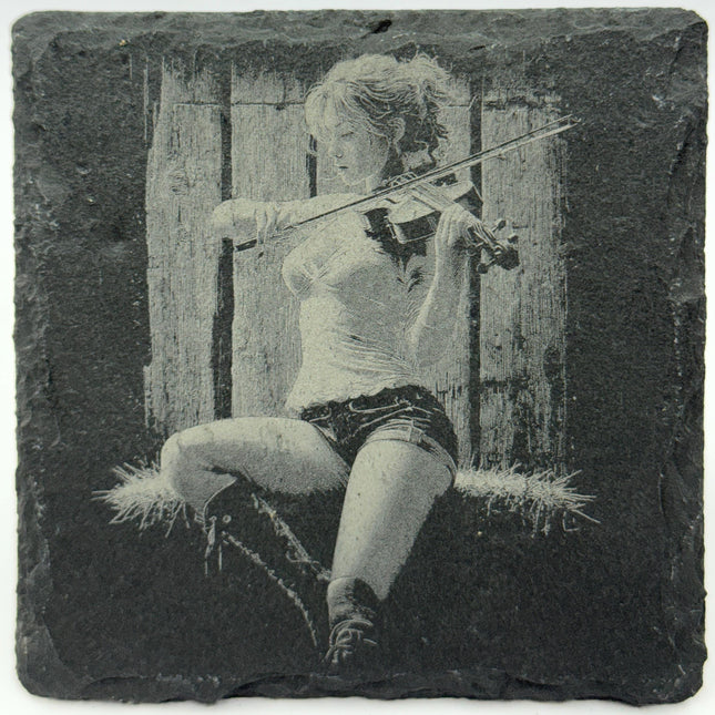 Bluegrass Violinist – Folk Music Slate Coaster