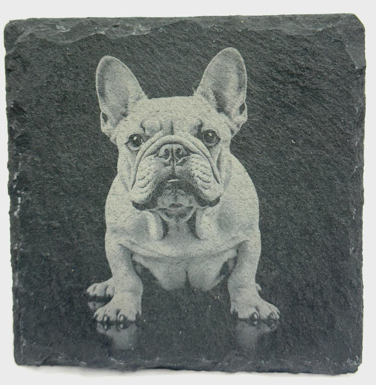 Funny English Bulldog Slate Coasters – Chunky Bulldog Charm for Dog Lovers