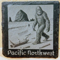 Bigfoot Walking on the Coast – Pacific Northwest Slate Coaster