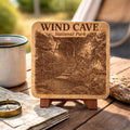 Wind Cave National Park Cork Coaster – South Dakota Cave Landscape Engraved