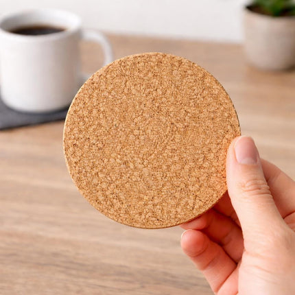 Let the Good Times Flow Round Cork Coaster | Wine Lover Gift