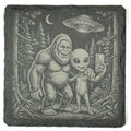 Bigfoot & Alien Selfie – Pacific Northwest Slate Coaster