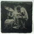 Live Drummer in Action – Rock Music Slate Coaster