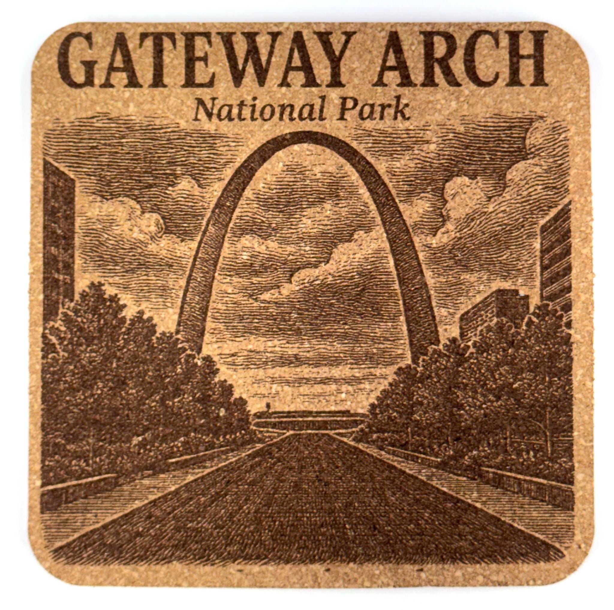 Gateway Arch National Park Cork Coaster – St. Louis Landmark