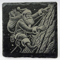 Rock Climbing Santa Slate Coaster – Adventure Santa Holiday Humor
