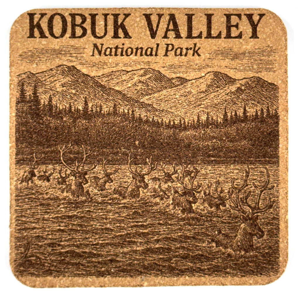 Kobuk Valley National Park Cork Coaster – Arctic Wilderness Art