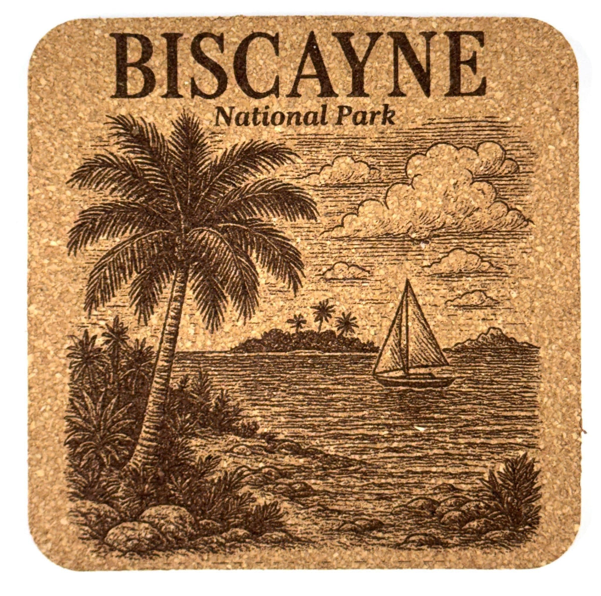 Biscayne National Park Cork Coaster – Florida Coastal & Island Scene