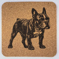 Standing French Bulldog – Engraved Cork Coaster