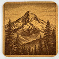 Mount Hood Cork Coaster – Oregon Mountain Pacific Northwest Engraved Art
