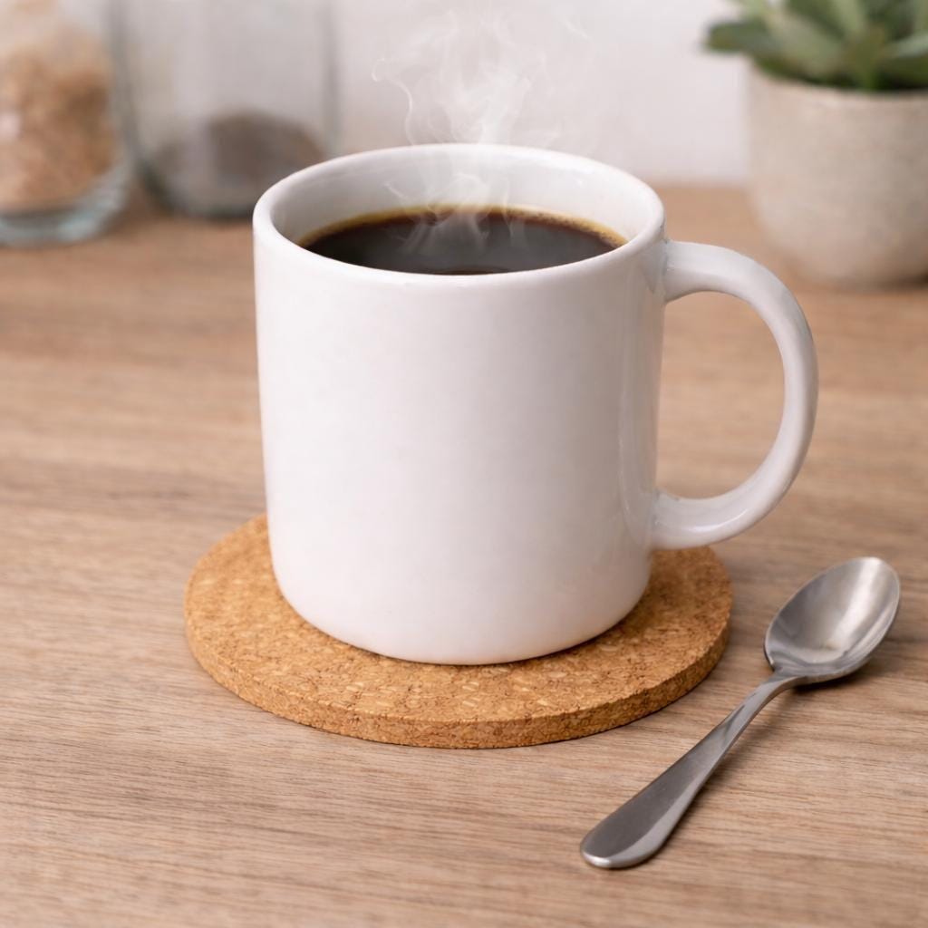 Eastern Smoke Dragon Round Cork Coaster – Mythical Dragon Art