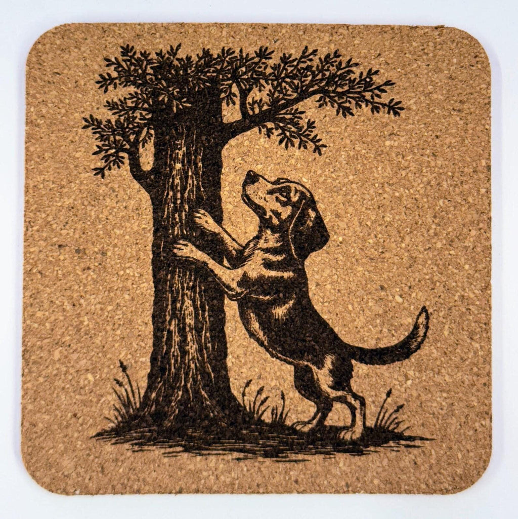 Beagle Treeing Game – Classic Hunting Dog Coaster