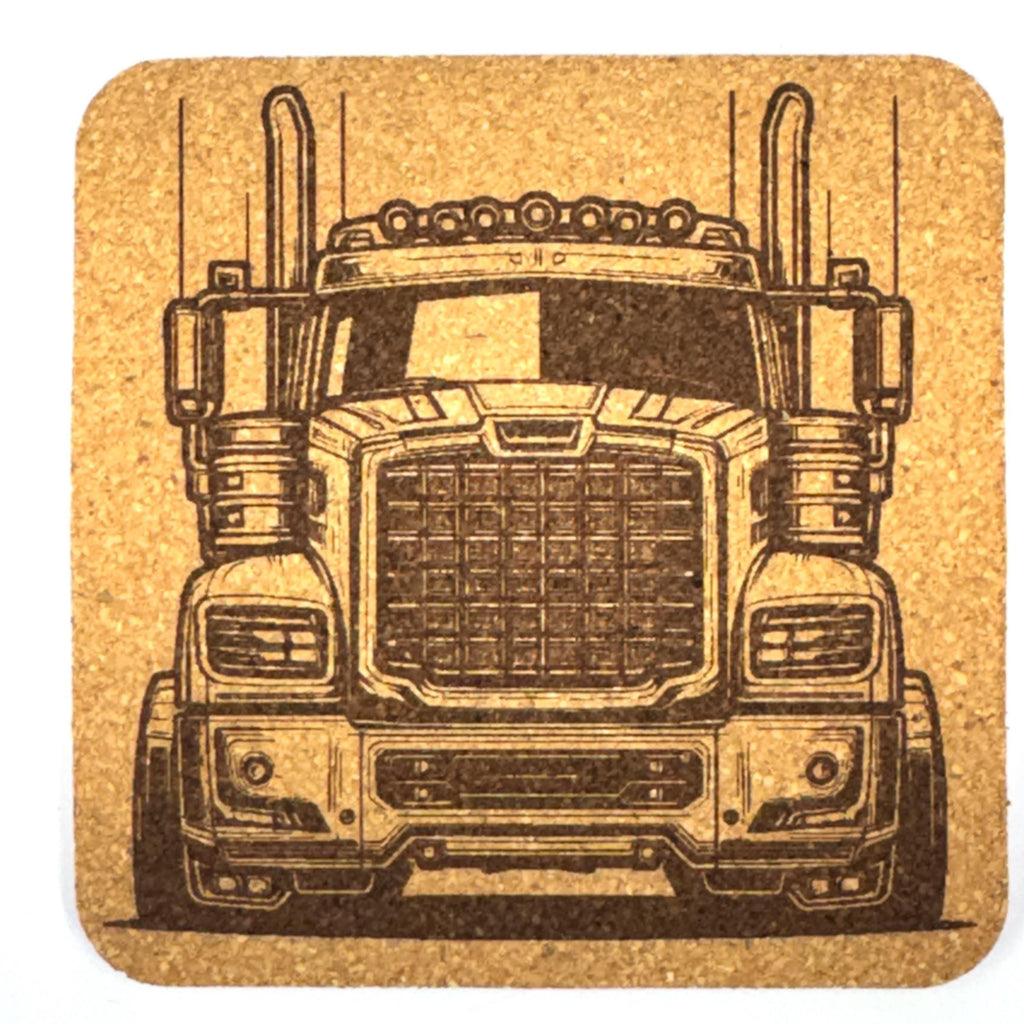 Built Like a Freight Train – Heavy Duty Diesel Truck Cork Coaster
