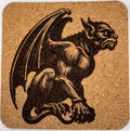 Crouching Gargoyle Sentinel – Dark Gothic Cork Coaster
