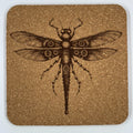 Mechanical Dragonfly Steampunk Art – Cork Coaster