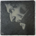 Fanged Shadow Vampire Slate Coaster – Gothic Horror Portrait