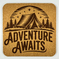 Adventure Awaits Cork Coaster – Camping & Outdoor Decor