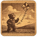 Dapper Bear Flying Kite – Classic Cork Coaster