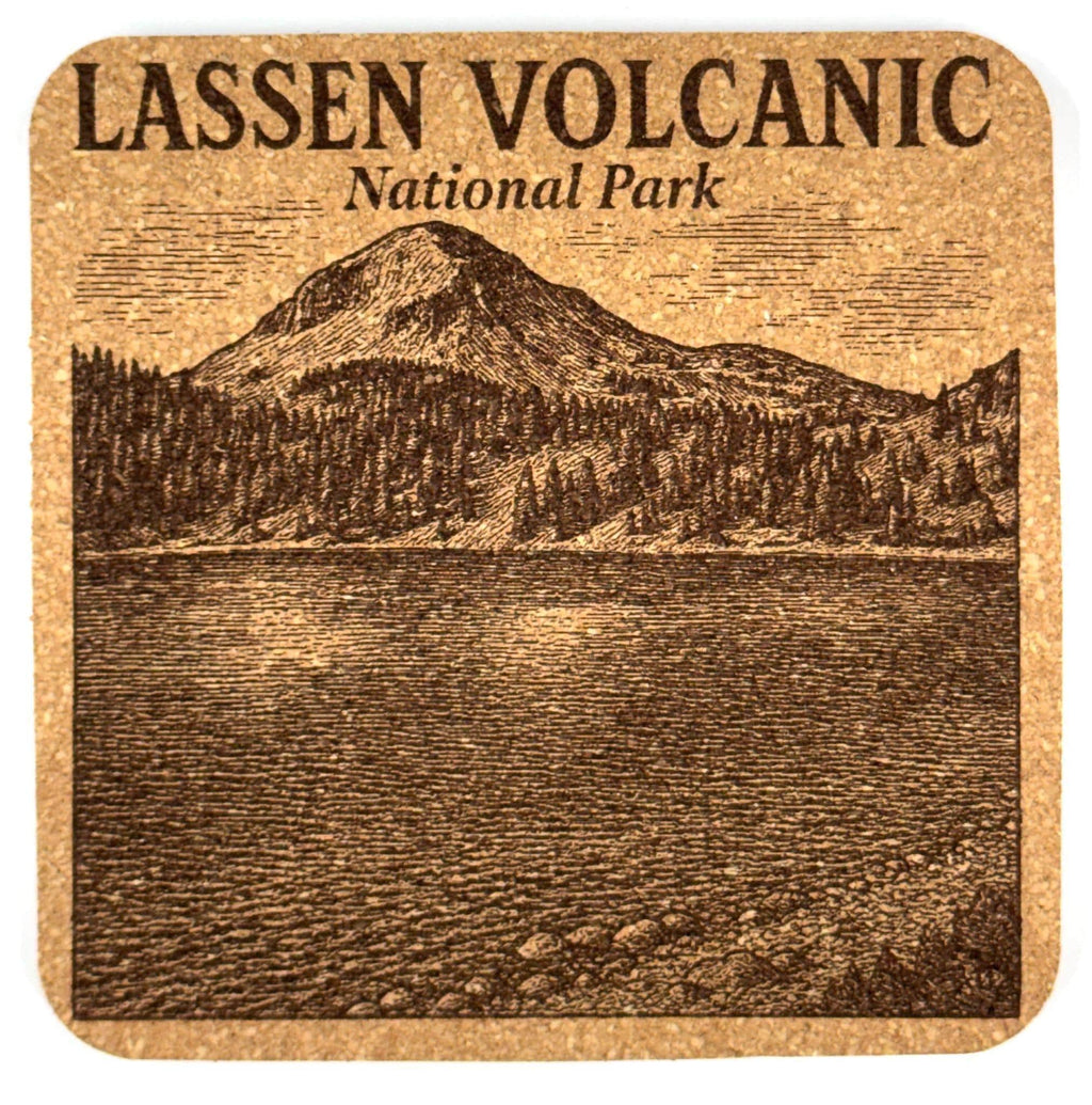 Lassen Volcanic National Park Cork Coaster – Mountain Lake