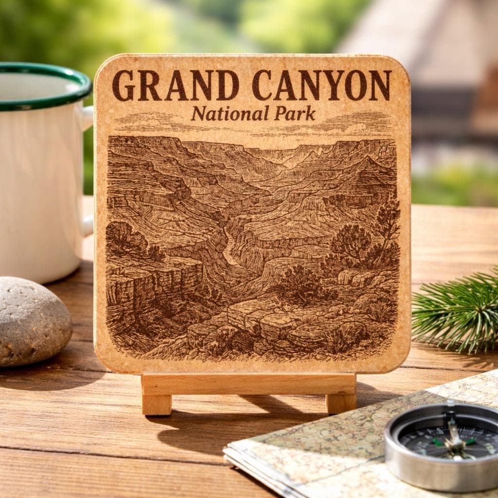 Grand Canyon National Park Cork Coaster – Arizona Canyon Art