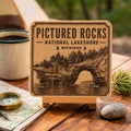 Pictured Rocks National Lakeshore Cork Coaster, Michigan Kayak Landscape