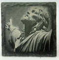 Jesus in Praise Slate Coaster – Faith Inspired Artwork