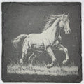 Galloping Horse Slate Coaster – Wild Meadow Stallion Art