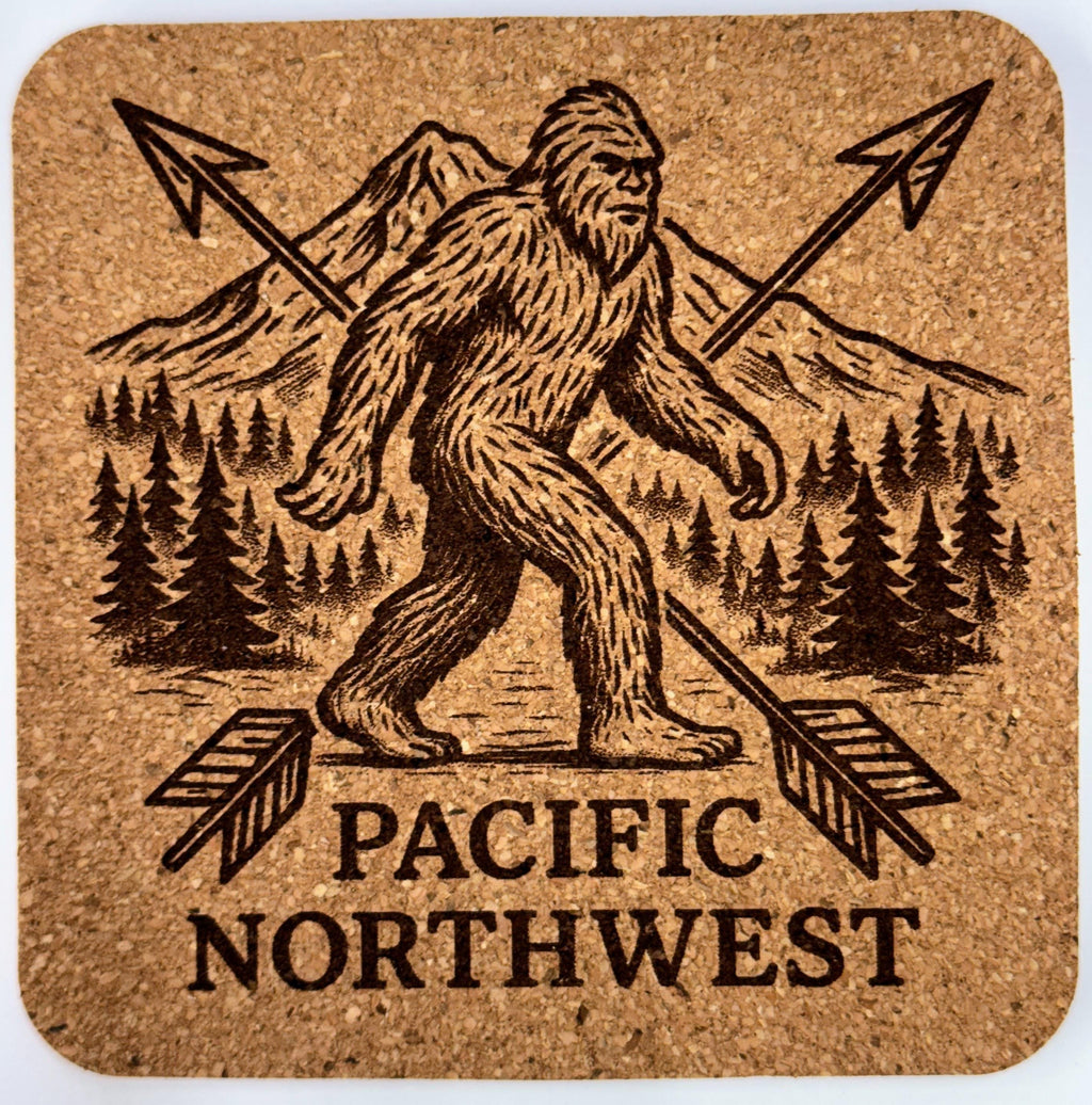 Bigfoot Pacific Northwest Wanderer – Cork Coaster