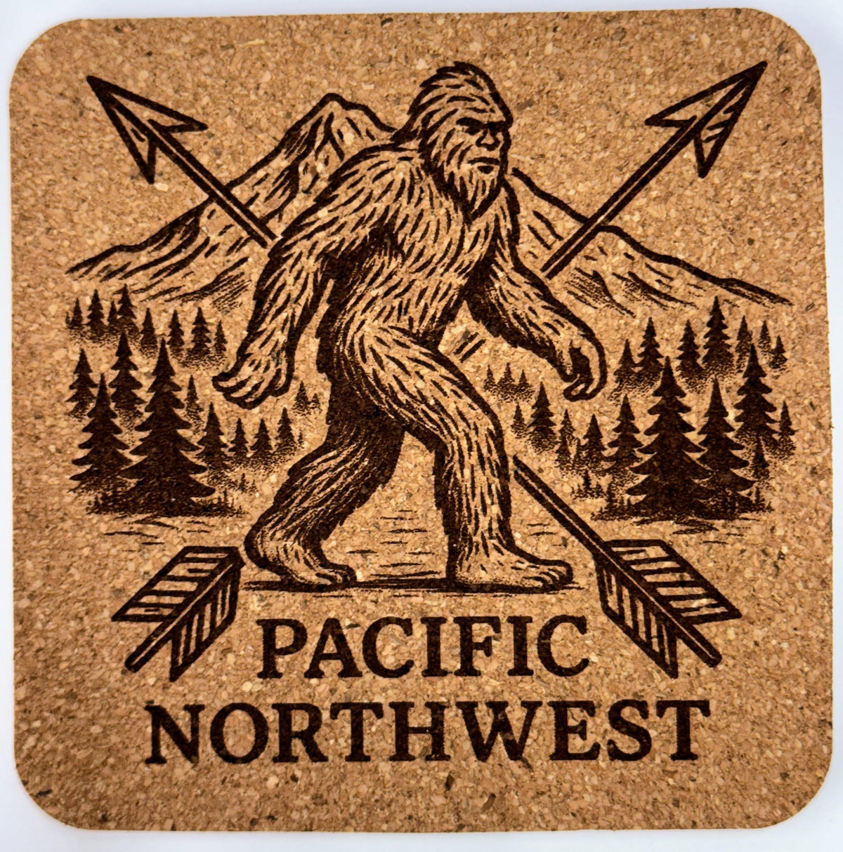Bigfoot Pacific Northwest Wanderer – Cork Coaster