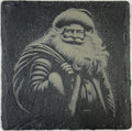 Classic Santa with Gift Sack Slate Coaster – Vintage Christmas Style
