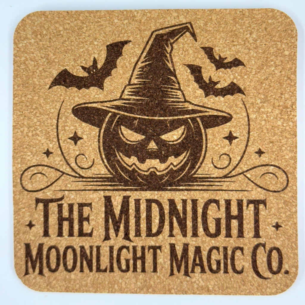 Midnight Moonlight Magic Cork Coaster