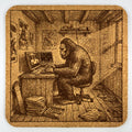 Bigfoot Gamer Room Cork Coaster – Sasquatch Teen Chaos